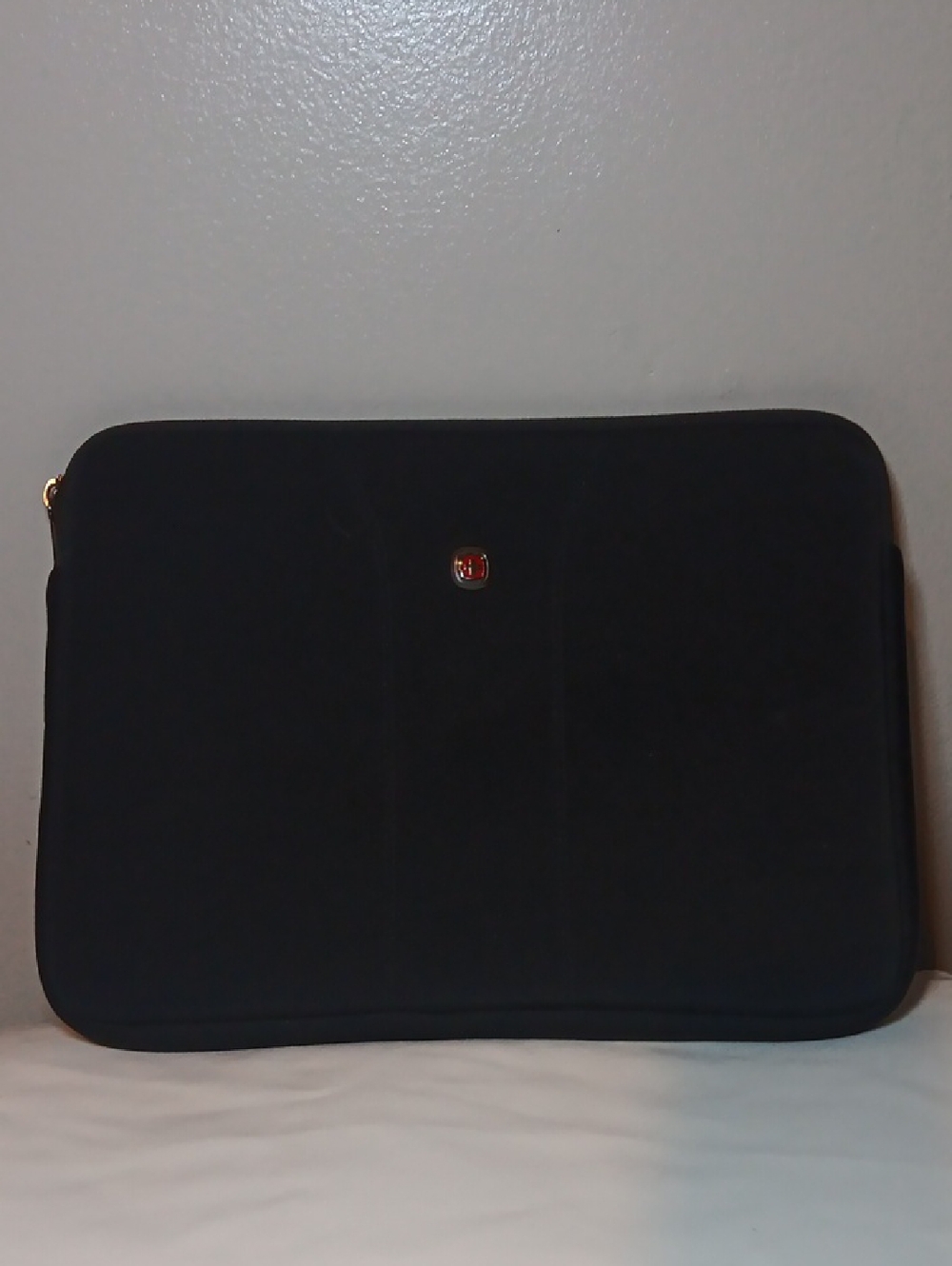Wenger Black Neoprene Laptop Sleeve with Small Shield Logo